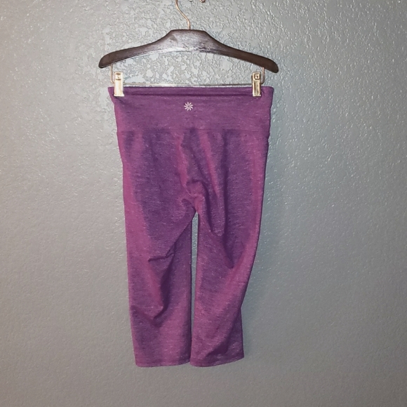 Athleta Heathered Purple Chaturanga Capri - Picture 2 of 5